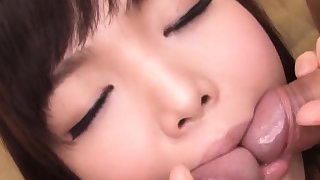 Japanese hottie with ass plug enjoys rough gang group-sex