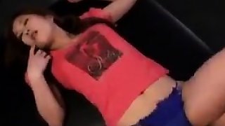 Ravishing Asian babe in blue panties drives a dick to pleas