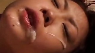 Helpless Japanese teen gets her hairy snatch drilled deep a