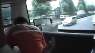 The sharp movement in the Japanese bus