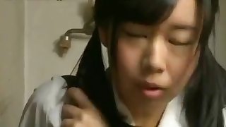 Big boobs japanese schoolgirl fucks older man