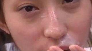 Cute Japanese girl loves to swallow cum