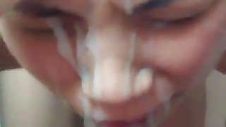 Giant homemade facial load for cutie