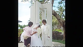 Saddle image of 2 people of the newlyweds 1st night was wedding in Saipan