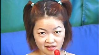 Naughty Mayumi Hasegawa with hairy love tunnel is having adorable sex