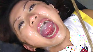 Hot japanese covered in creamy jizz