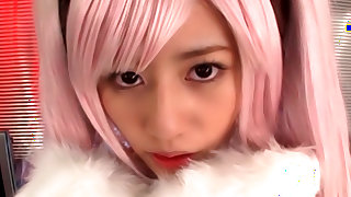 Sex appeal Asian teen Rina Rukawa fucked doggie fashion