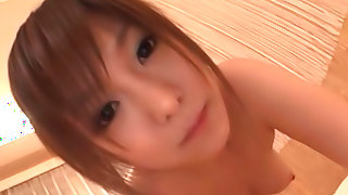 Pretty and sex hungry Asian school girl getting naked and hard pounded