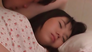 Asian teen model gets fucked hard in bed