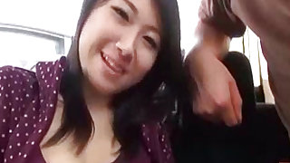 Straight asian cutie is doing handjob to her colleague